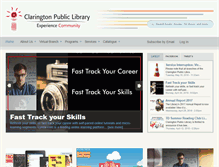 Tablet Screenshot of clarington-library.on.ca